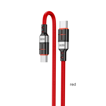 Kabel USB Kakusiga KSC-696 Typ-C/Typ-C 1.2m PD60W CZERWONY